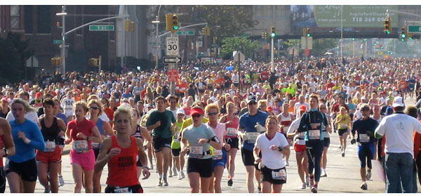 New York city Marathon - Brooklyn crowd