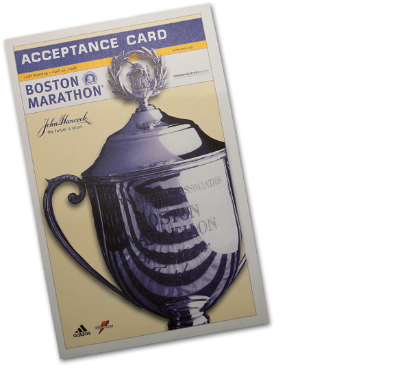 The coveted Boston Acceptance Card